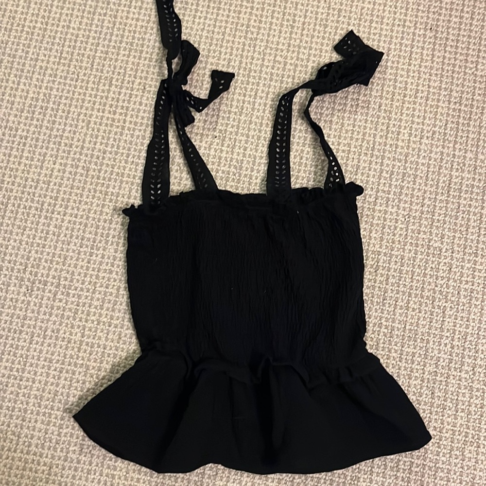 Anthropologie, eri + ali size medium black tank